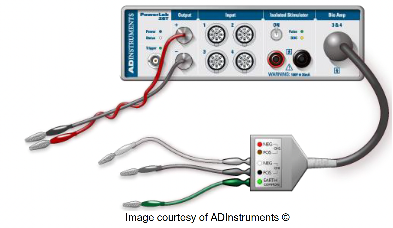 String stimulation setup diagram